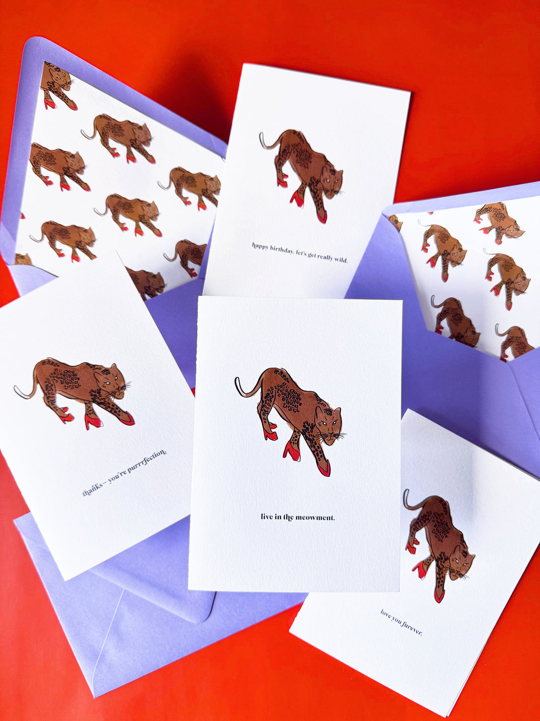 Leopard Lady Card Set