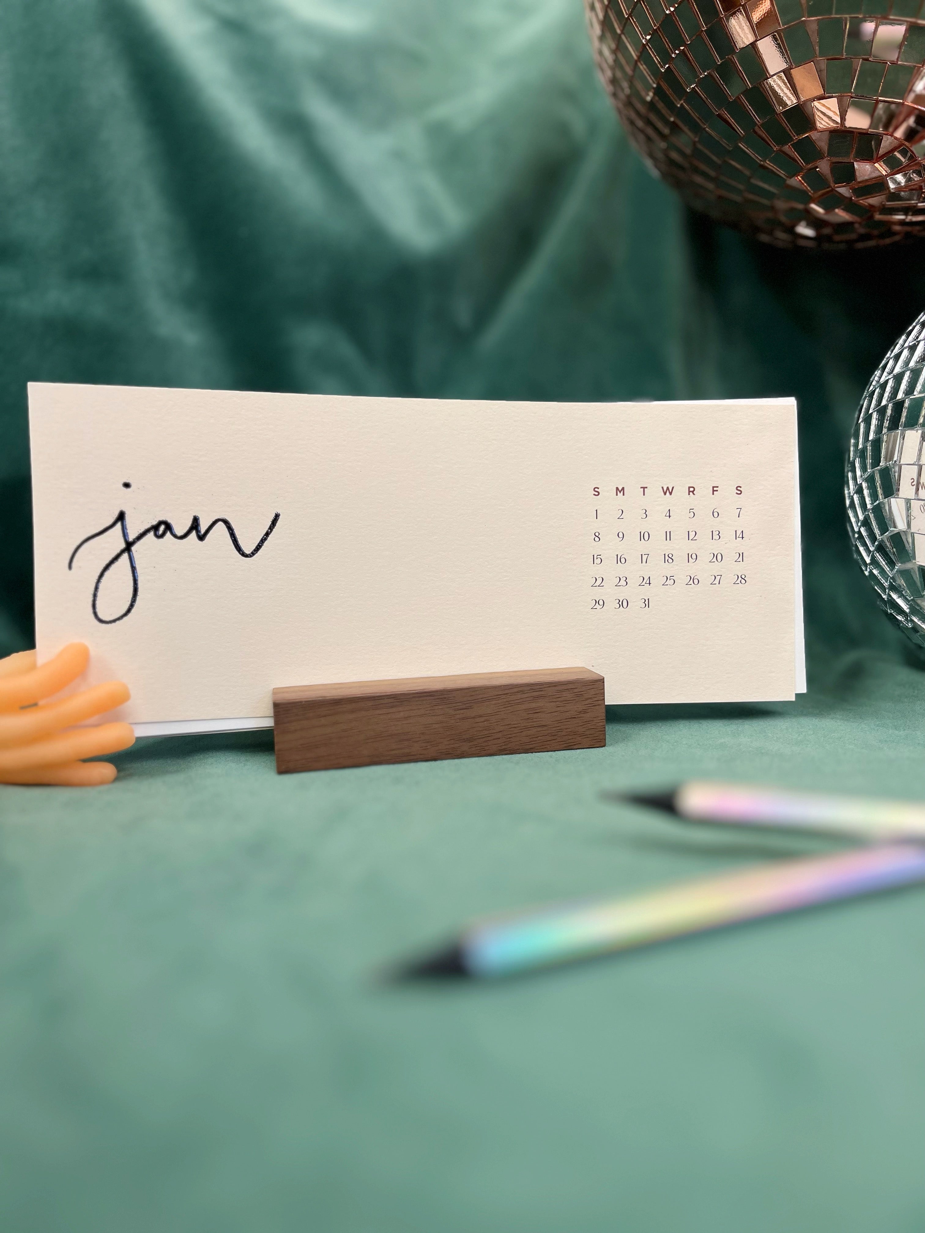 EmBOSSed Desktop Calendar