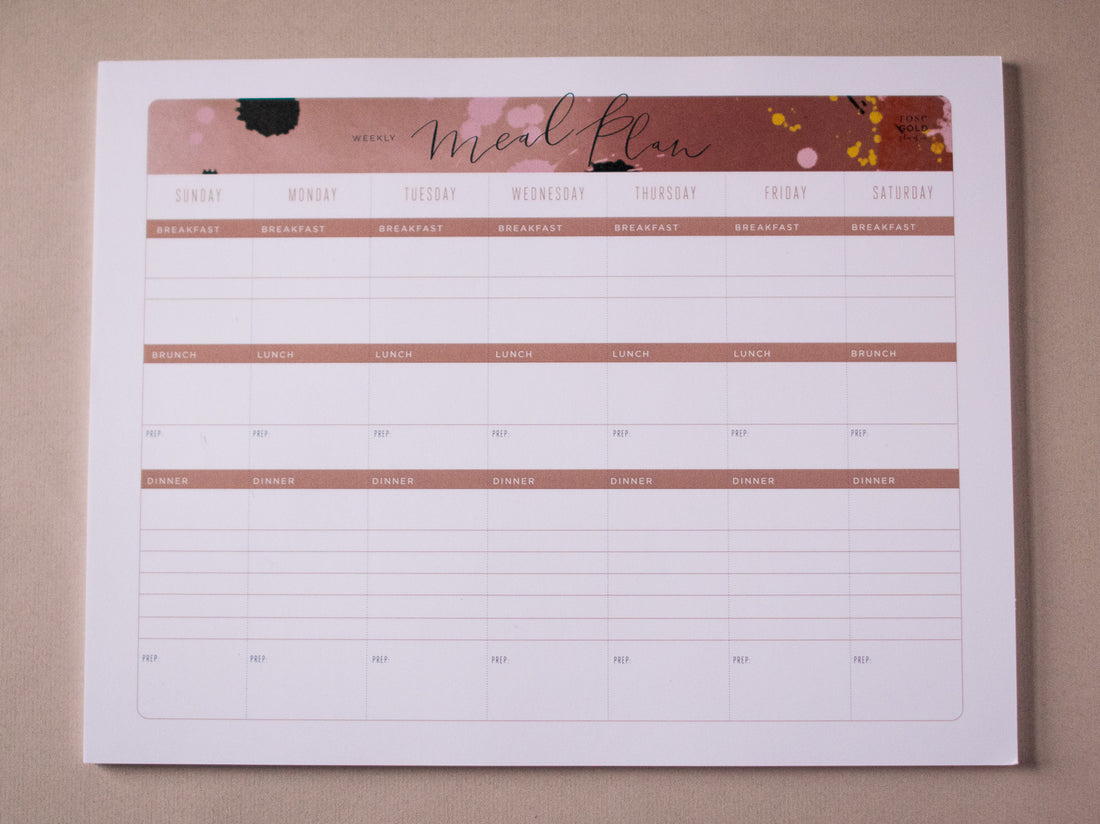 Weekly Meal Planner Paper Pad